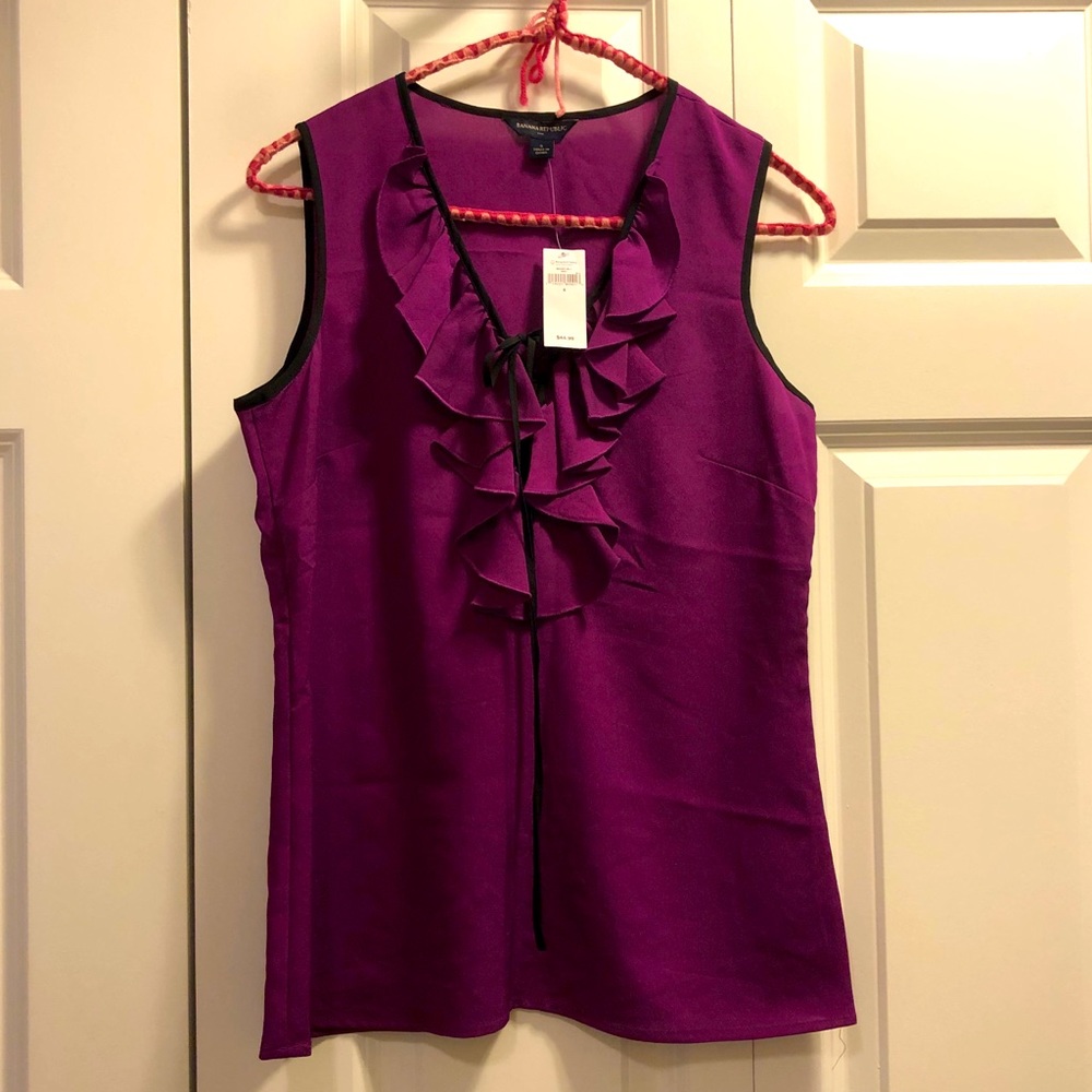 Banana Republic ruffle shell blouse, NWT